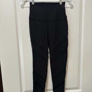 Beyond Yoga High Waisted Black Mesh Panel Leggings | Breathable Yoga Leggings